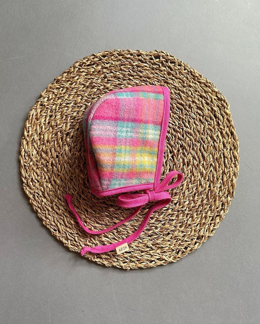 Penny Plaid Wool Bonnet