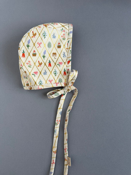 RTS Easter Lattice Bonnet size 12-18 months