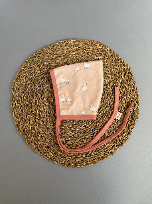 Peachy Geese Reversible Pixie Bonnet