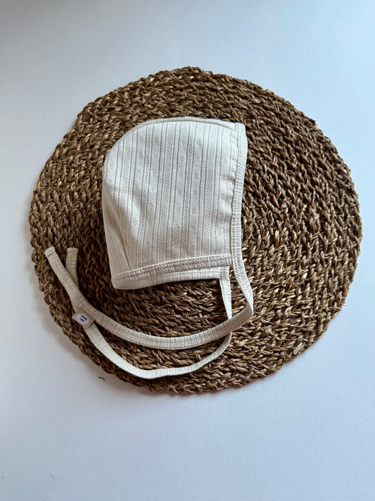 Meringue Pointelle Classic Bonnet