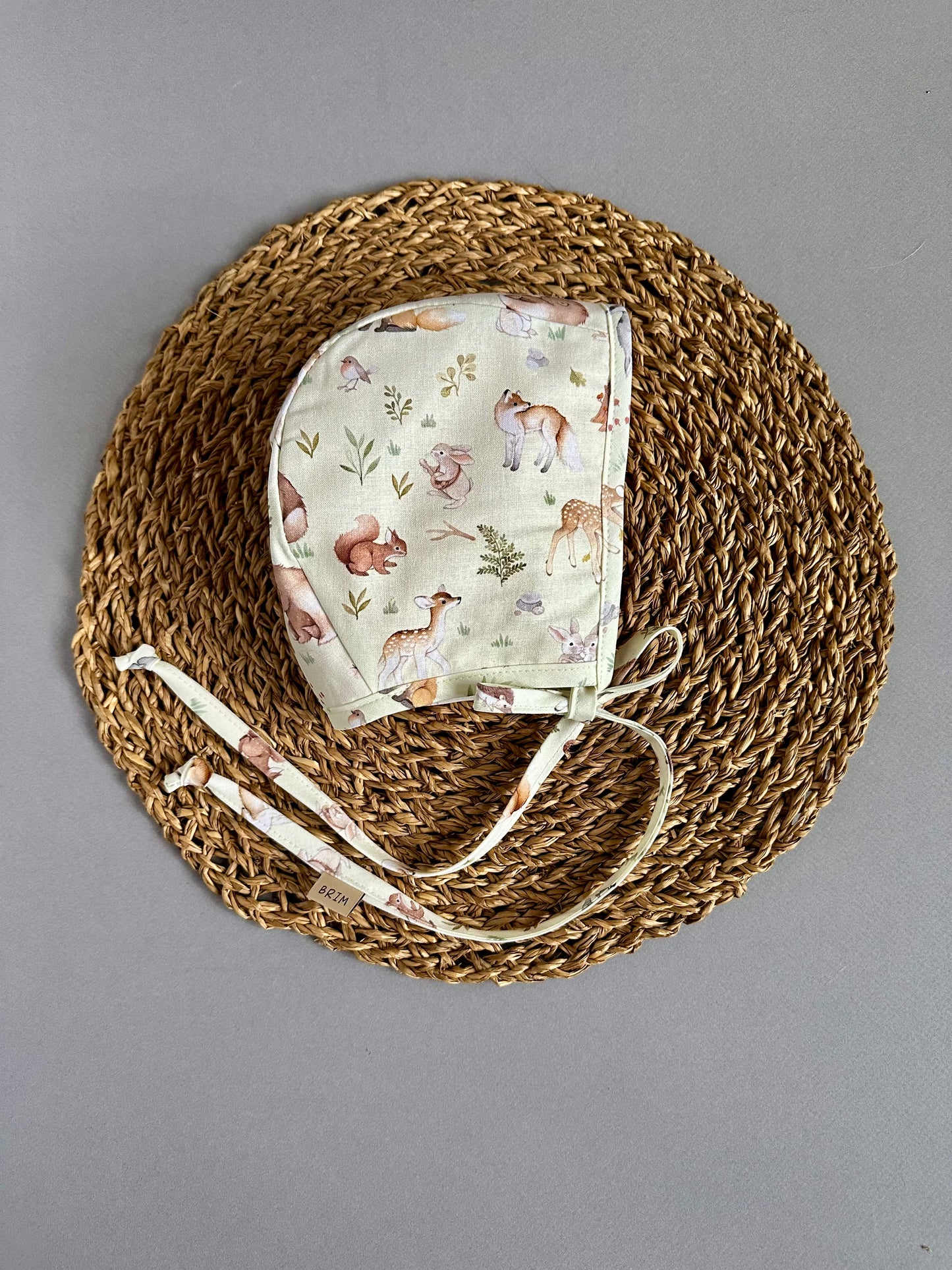 Fawn and friends cotton Bonnet