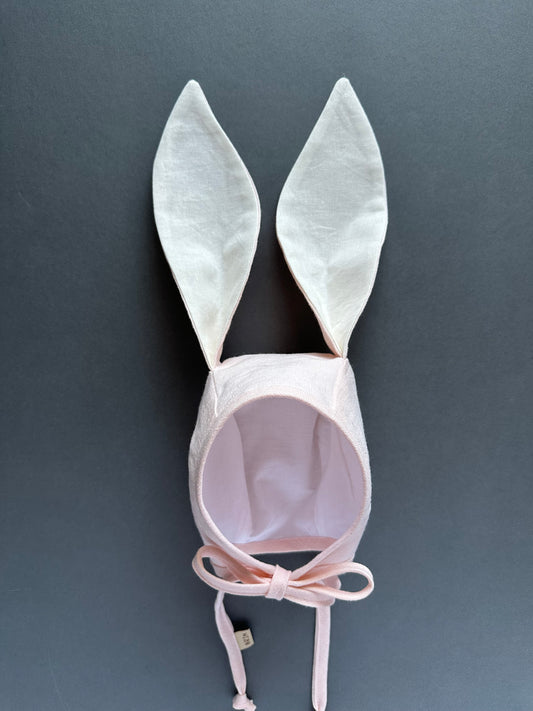 Peony Linen Bunny Bonnet