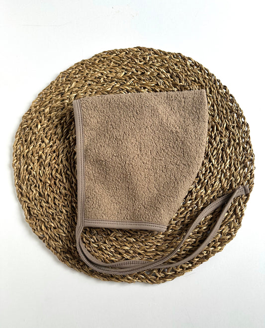 Teddy Sherpa Pixie Bonnet RTS size 1-2yrs