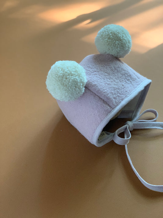 Dusty Rose wool Bonnet