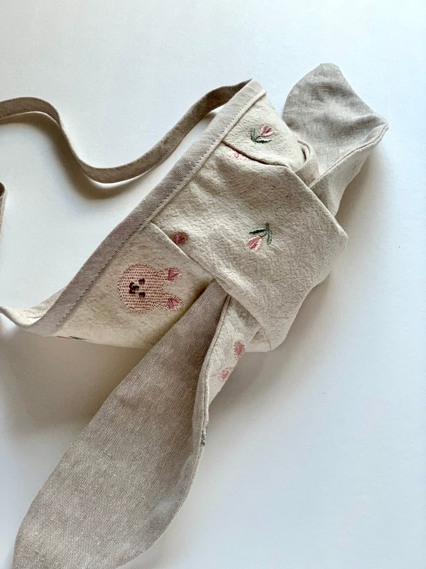 Embroidered Bunny Ear Bonnet