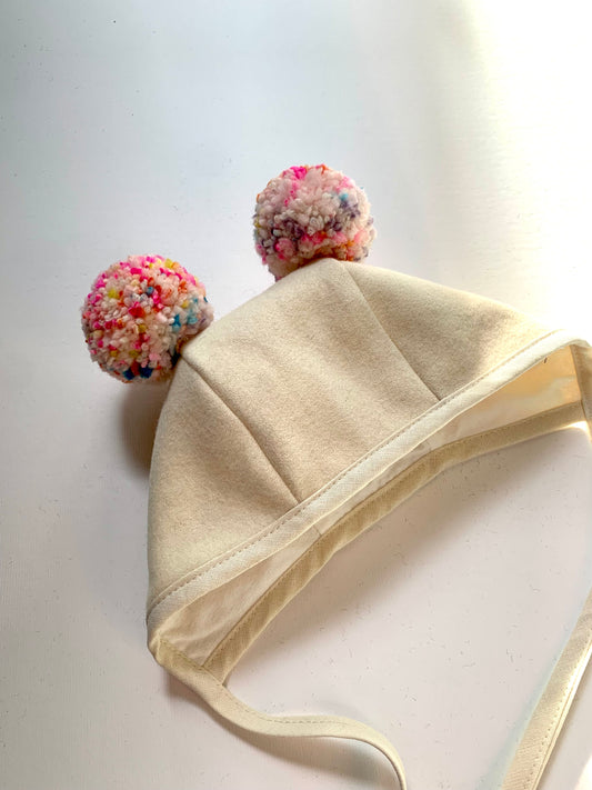 Vanilla Wool Bonnet