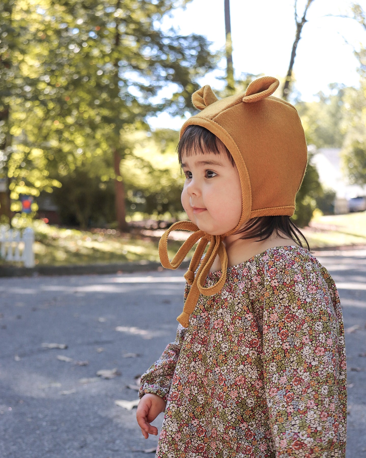 Honey Bear Wool Bonnet