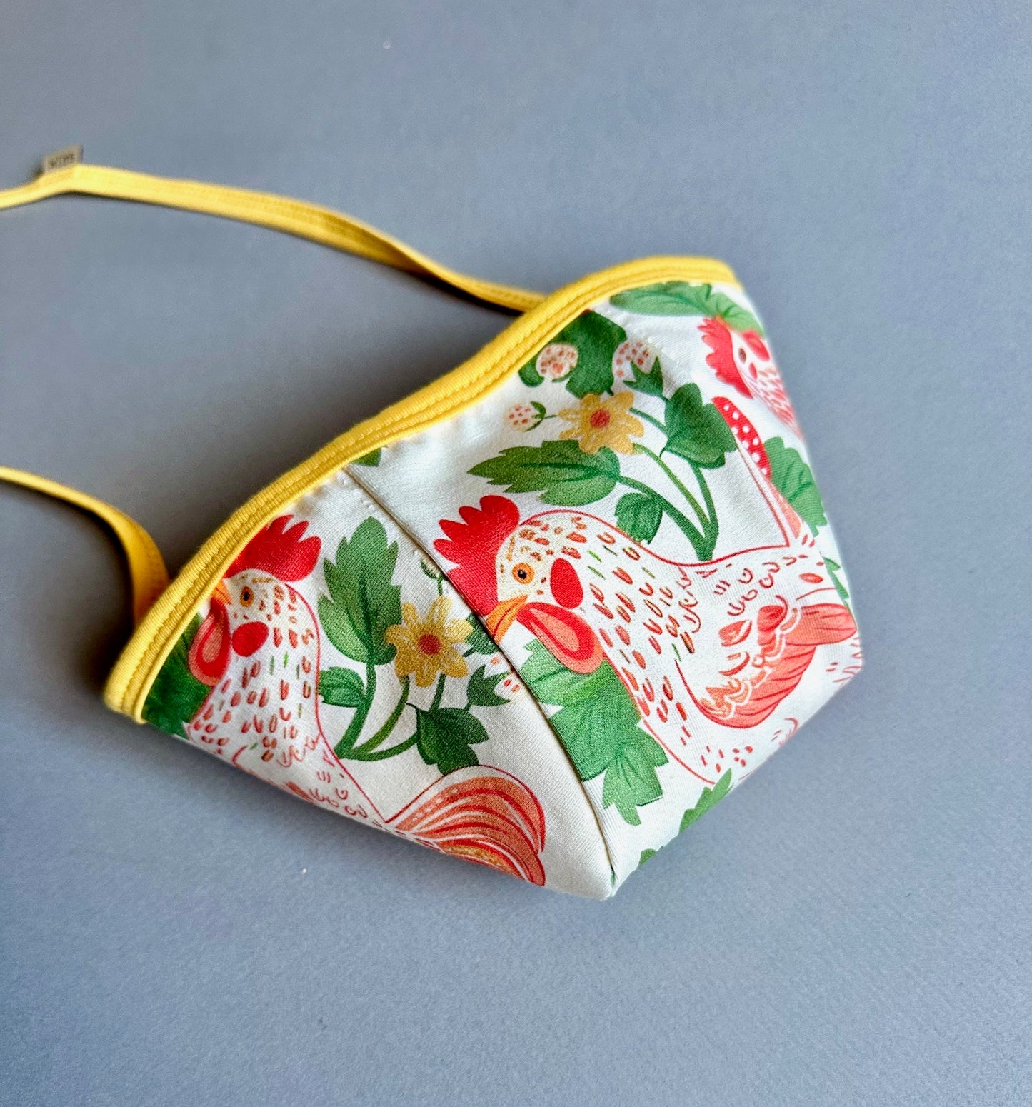 RTS Red Rooster Reversible Classic knit Bonnet size 6-12mo