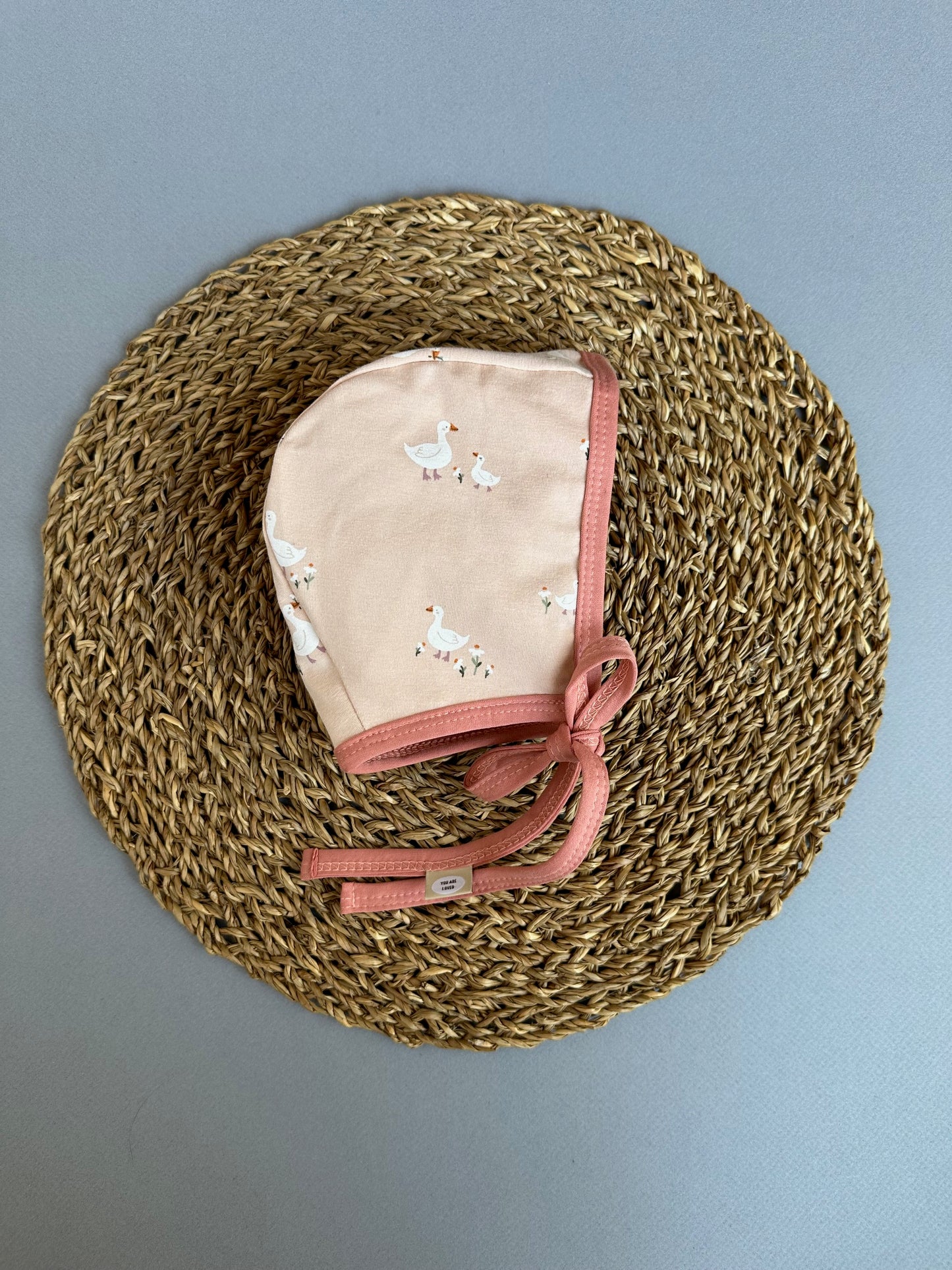 Peachy Geese Reversible Classic Bonnet