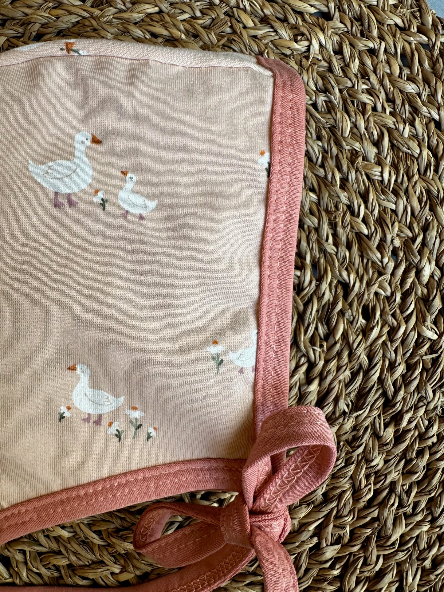Peachy Geese Reversible Classic Bonnet