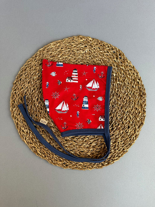 RTS Sail away Reversible Pixie Bonnet size 2-4 yrs