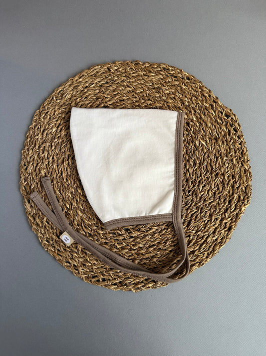 Marshmallow Merino wool pixie bonnet