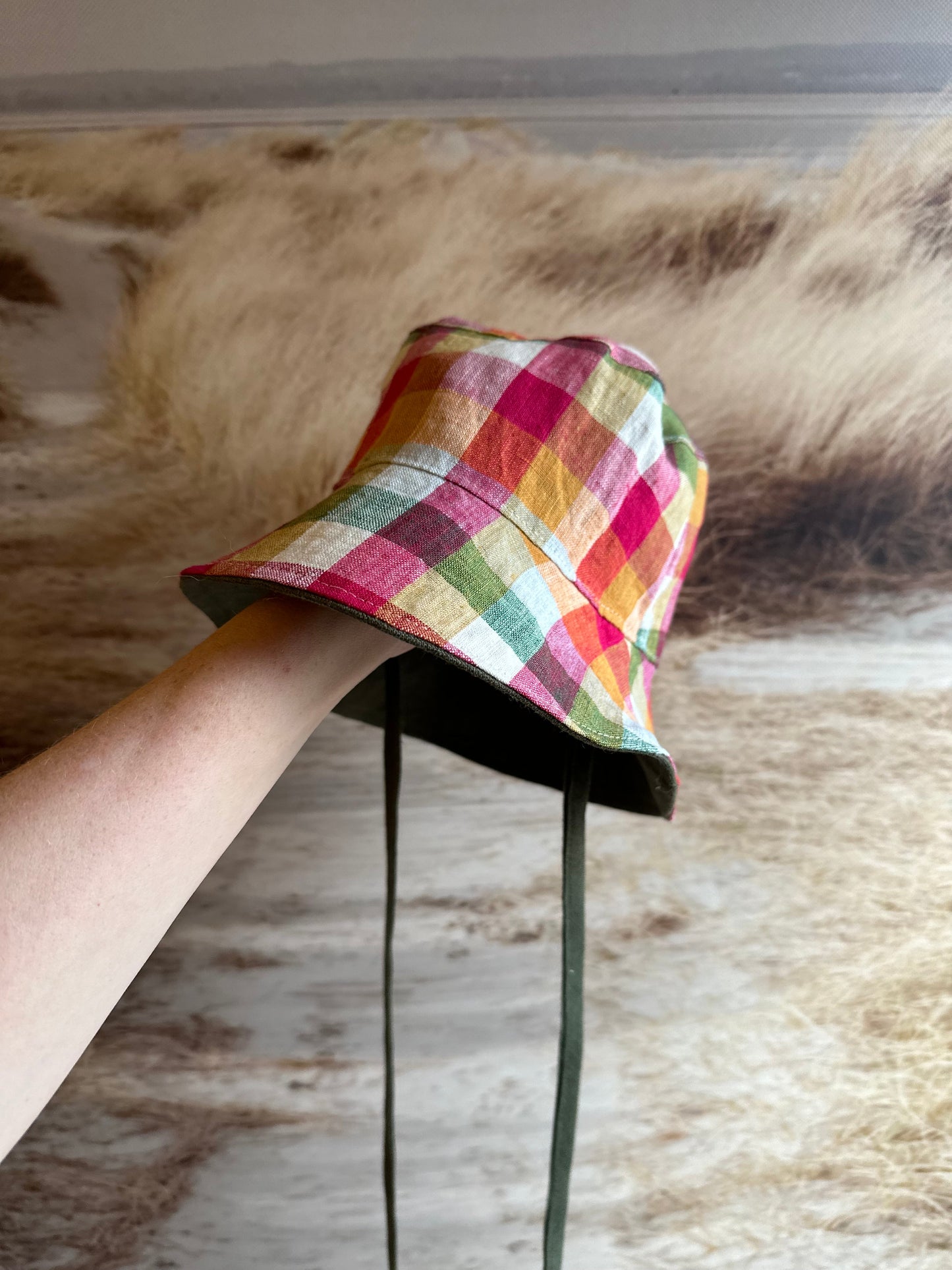 Adult Picnic Plaid Bucket hat