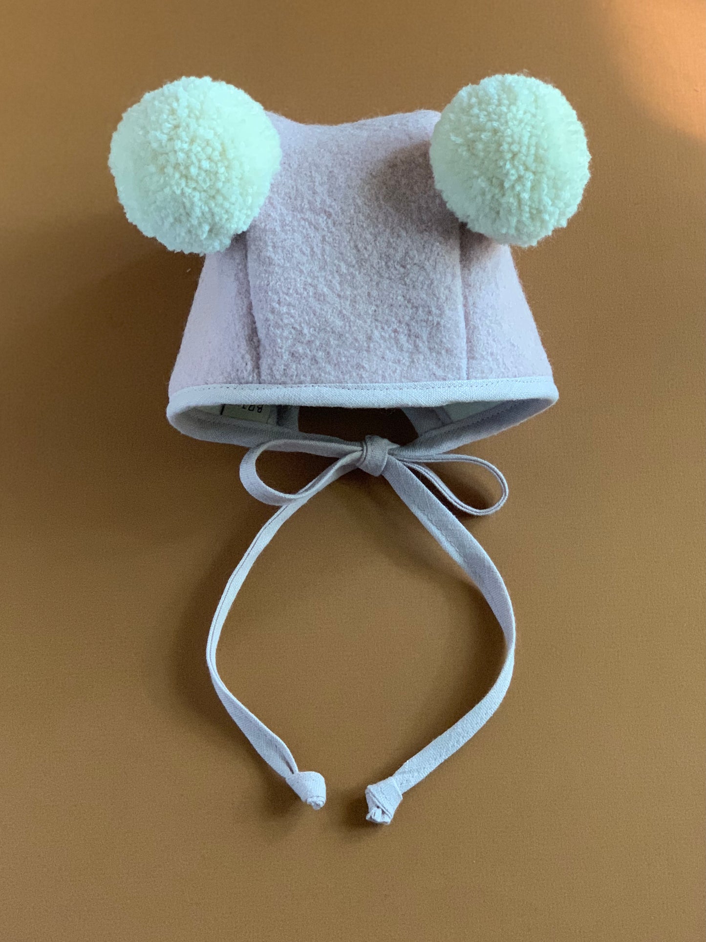 Dusty Rose wool Bonnet