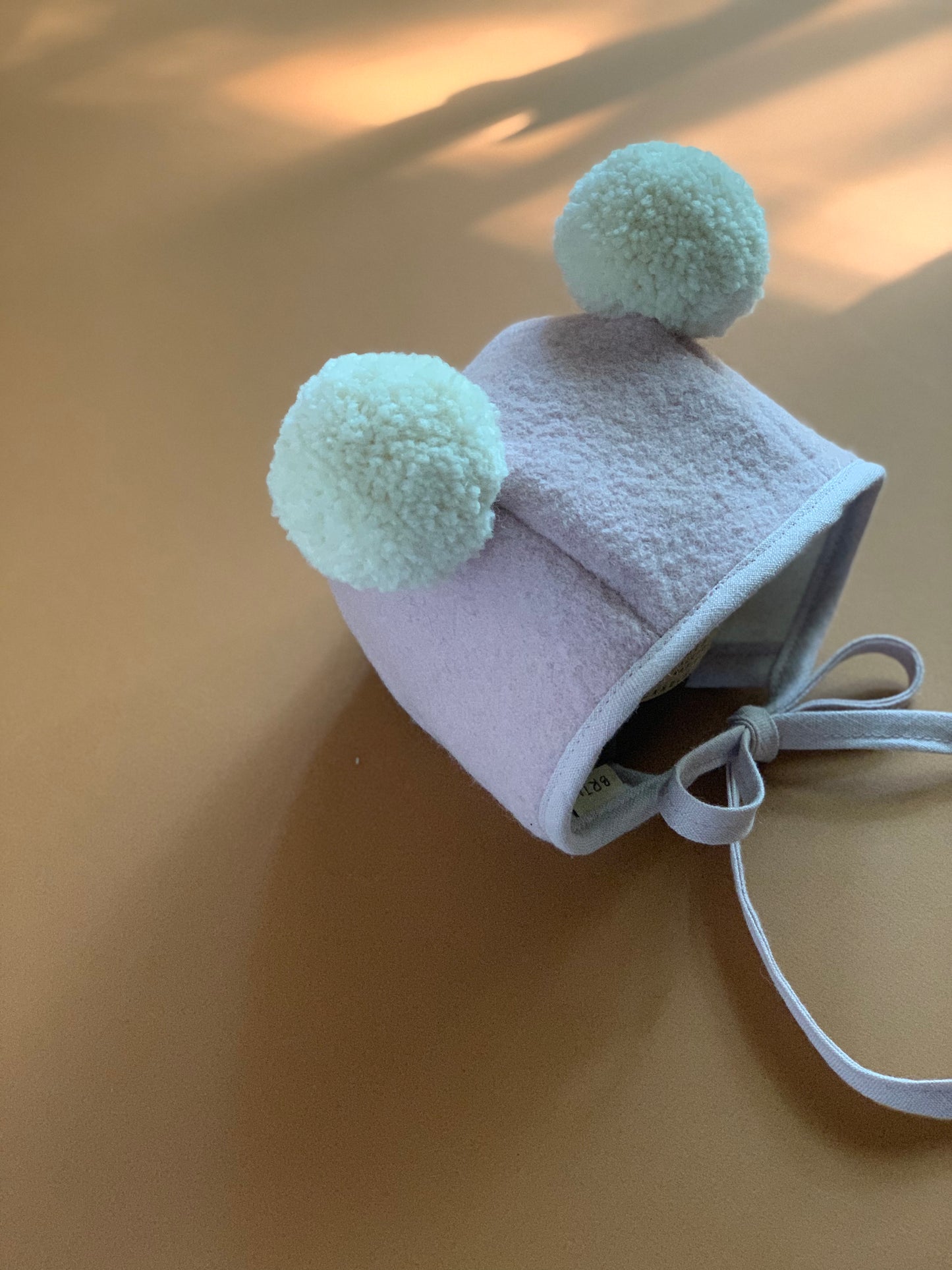 Dusty Rose wool Bonnet