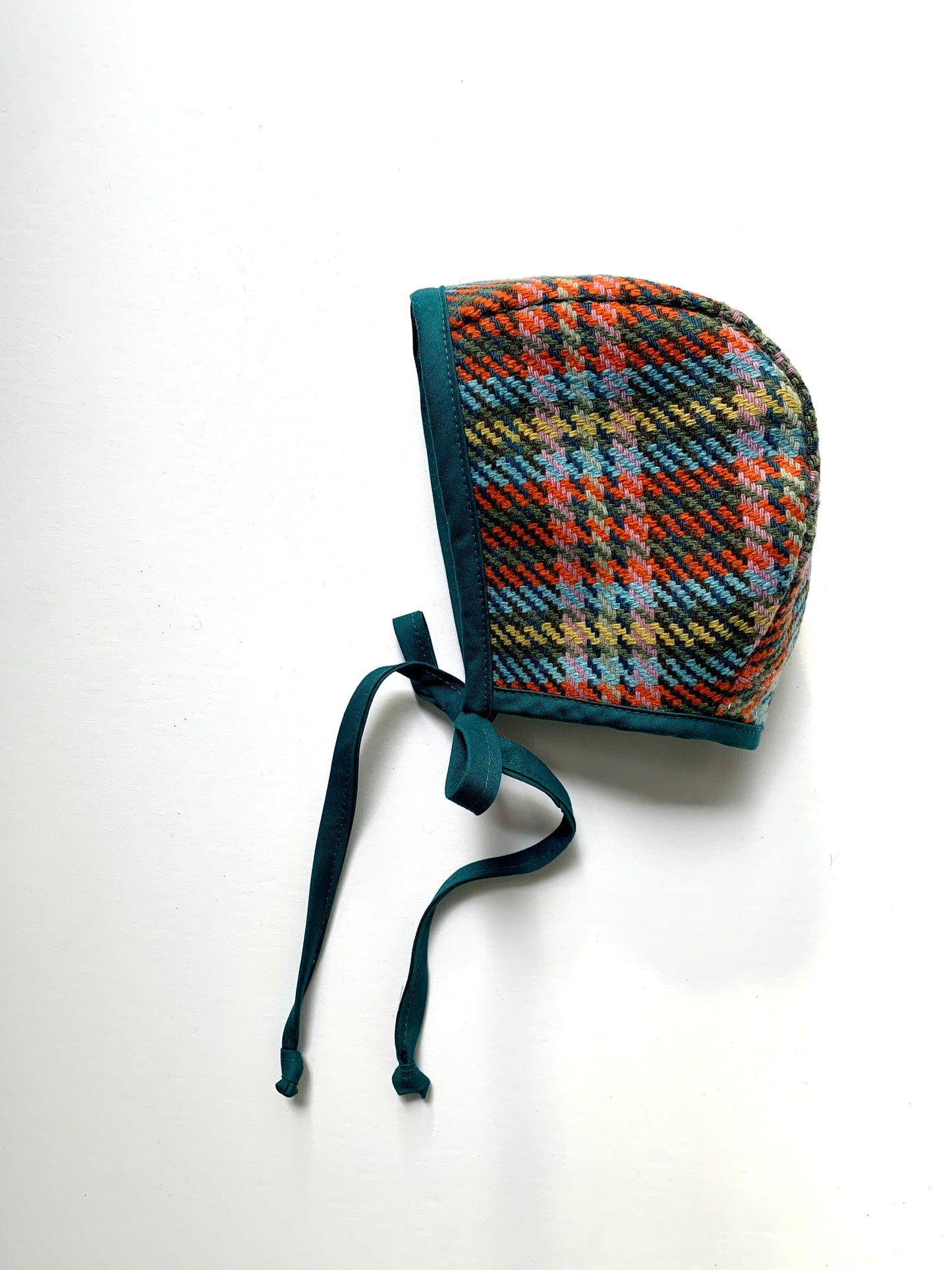 Harvest Plaid Wool bonnet